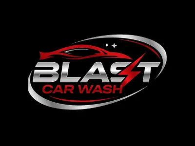 Blast car wash logo branding car wash car wash logo graphic design logo washing cars