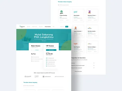 Virtual Internship - Pricing Plan design intership pricing plan ui ux virtual website