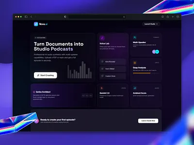 AI SaaS Landing Page - Bento Style UI ai ai landing page bento dark dark mode landing page saas saas ui web design website