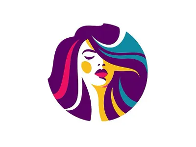 POP Art Female Branding Icon beauty art brand identity branding colorful art dribble fashion design female illustration logo minimal vector pop art salon branding