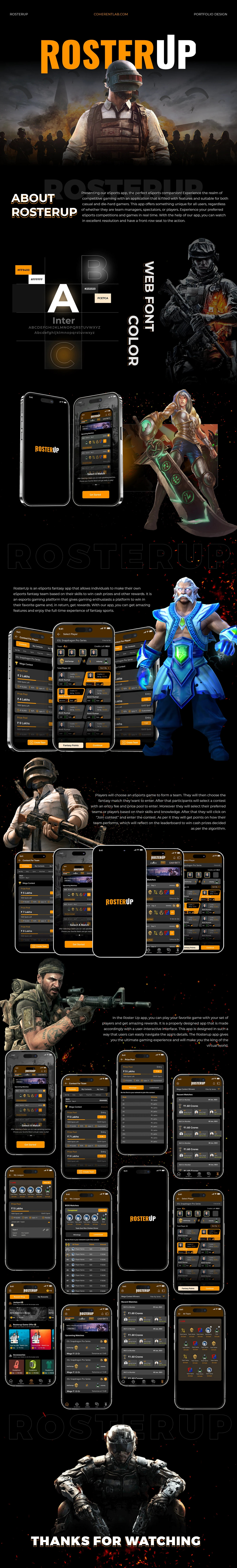 Roster UP Fantasy App UI app ui mobile app ui ui design
