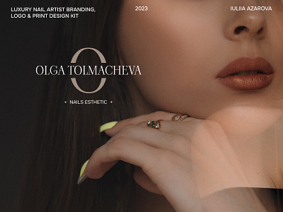 Luxury Nail Artist Branding, Logo & Print Design beauty branding beauty expert certificate design corporate identity education branding elegant design gift voucher instructor logo design luxury branding methodical guide monogram nail artist premium design presentation folder print design print ready stationery typography vector