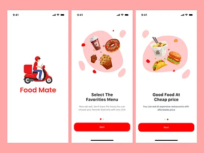 On Boarding - Food Apps graphic design ui