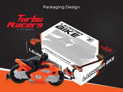 Turbo Racers - Packaging Design bike box design brand identity branding design graphic design pack package package design packaging product product design race racer toy visual identiy