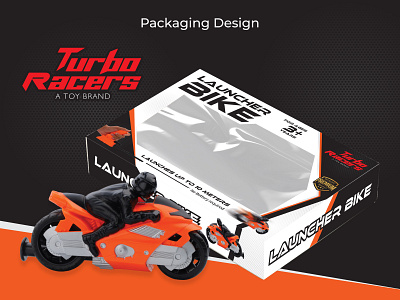 Turbo Racers - Packaging Design bike box design brand identity branding design graphic design pack package package design packaging product product design race racer toy visual identiy