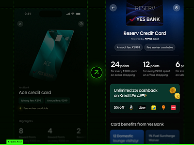Credit Card - Details app card details cc cc details cc sales credit card fintech kredit.pe kreditpe mobile optimisation rupay ui ux