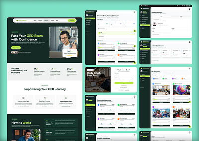 GED Masters Website – Modern EdTech Learning Platform UI/UX admin panel ui dashboard ui digital edtech design education examination figma ged learning management system learning platform ui modern website design student portal design ui website