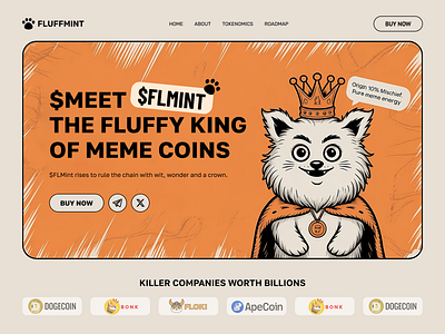 $FLMINT - crypto meme mem token art blockchain branding crypto cryptocurrency illustration landing page meme meme coin meme coin design meme coin landing page meme coin website meme landing page meme token memecoin website solana trend ui uidesign website
