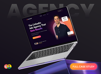 Case Study: Ads Agency Website Design agency case study agency landing page agency website b2b website conversion optimization corporate website creative agency design system digital agency landing page lead generation linkedin ads marketing agency modern website ui design ux design web design website redesign