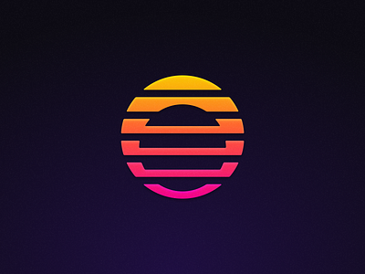 Retro Globe (Unused Logo) brand cyberpunk future futuristic globe gradient identity logo mark outrun planet retro retrowave space sun sunrise sunset symbol synthwave