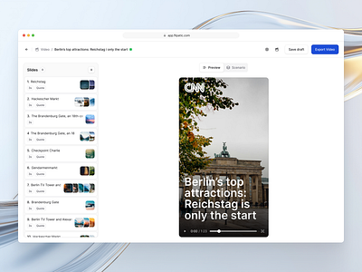 Flipatic - Editor Screen ai creator dashboard editor product design ui ui design ux