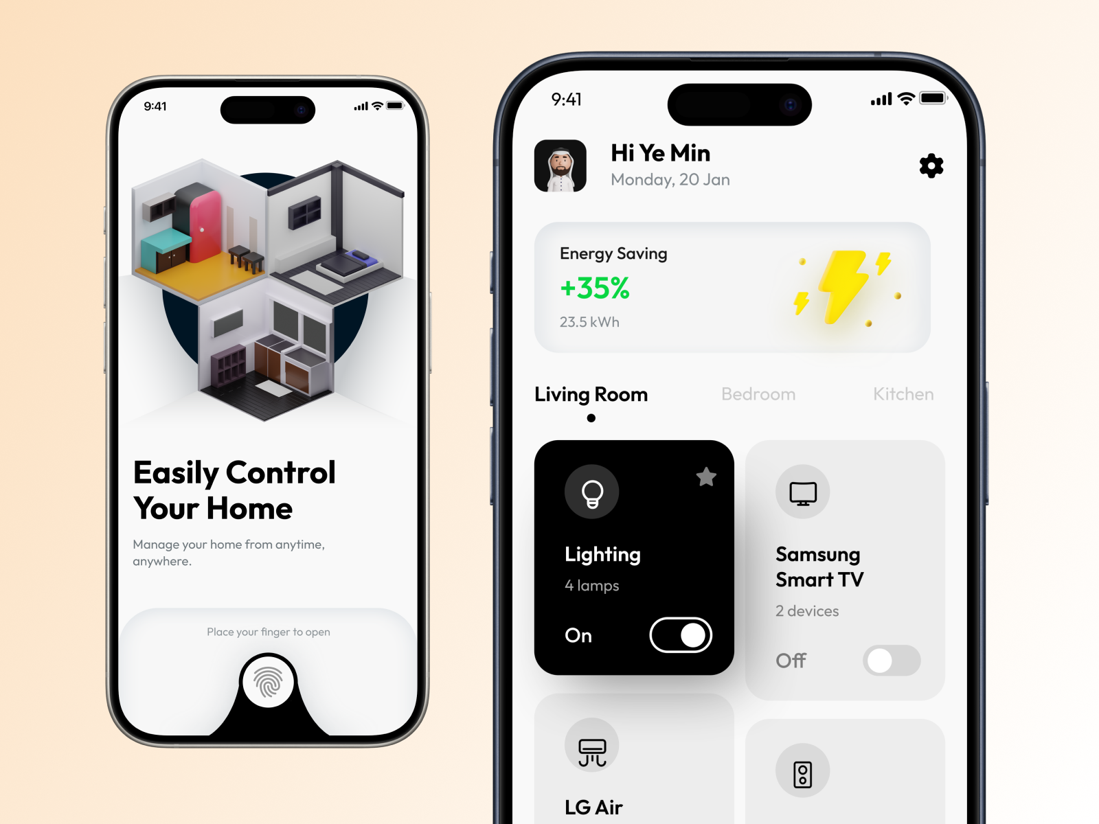 AI Smart Home App UI – Control Everything, Effortlessly android ios app app design automation app clean ui control panel dashboard ui data dashboard figma design home automation home tech minimal design mobile app design mobile ui modern ui smart devices smart home app smart home interface tech design ui ux design wireless control