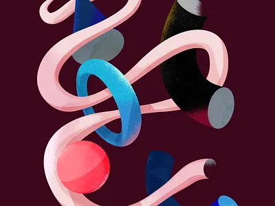 Twisted Flow 3d artwork design graphic design illustration