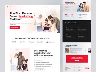 Curboo. Marketing Website Design agency animation awwwards branding brutalism colorful design corporate creative email marketing hero section landingpage marketing minimal saas trending typography ui ux web3 website