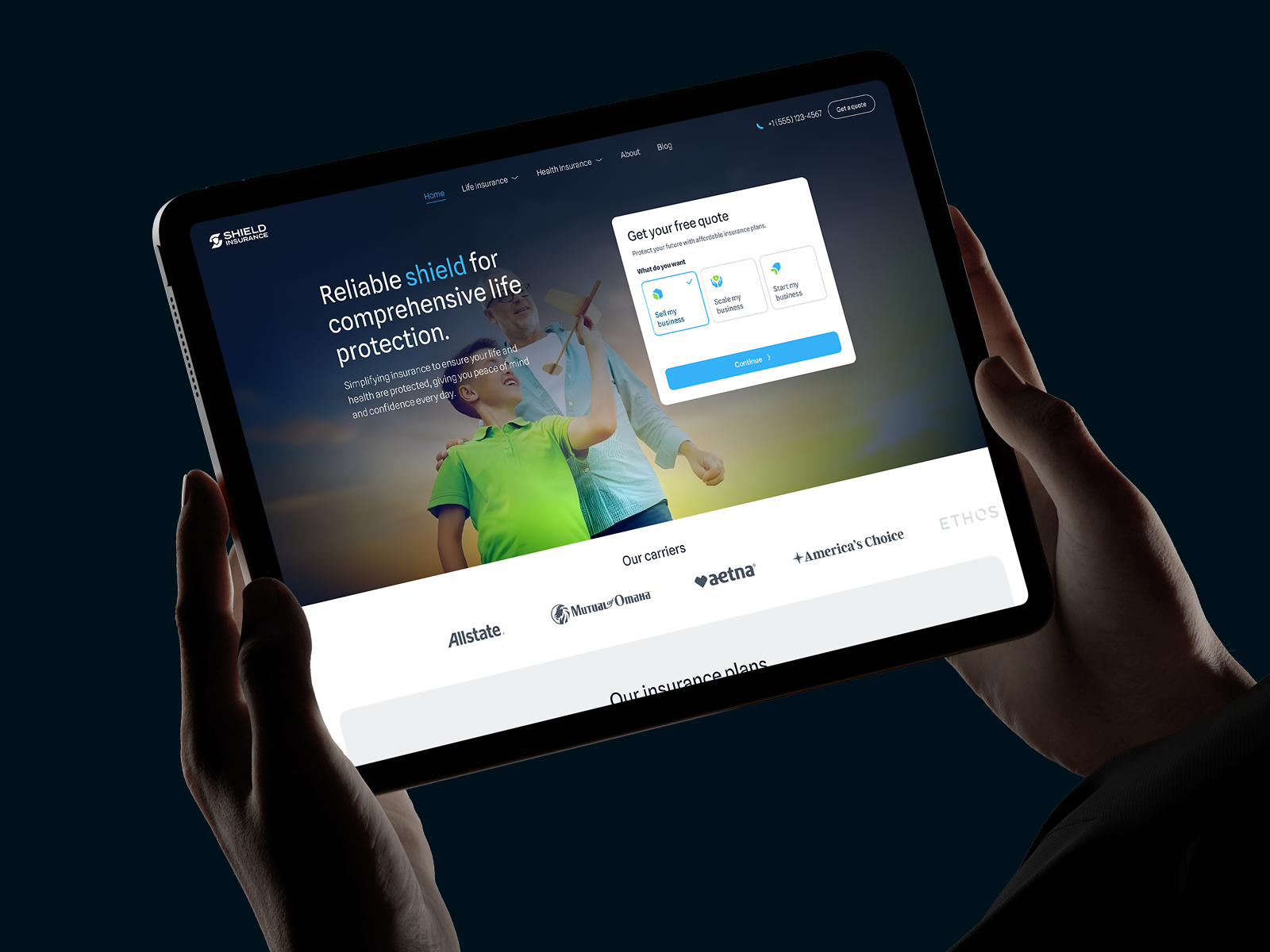 Shield Insurance Website UI/UX Design 2026 agency website design figma insurance website modern website prototyping ui ui design uiux uiux design ux design web design website design wireframe