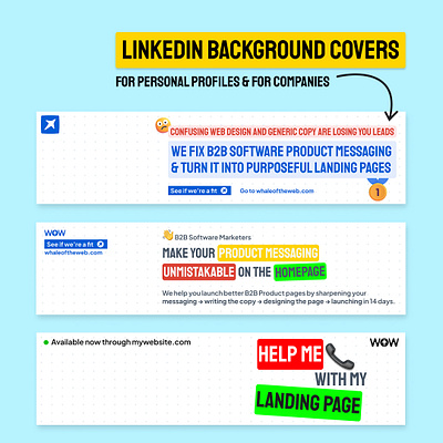 LinkedIn Background for Personal Profiles & Company Pages b2b b2c figma graphic design linkedin linkedin background linkedin cover linkedin personal profile linkedin social media social media social media design