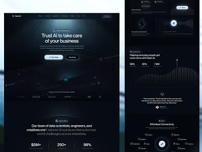 Dash AI. ai ai saas artificial intelligence landing page saas saas website task management web web design webflow webflow template website