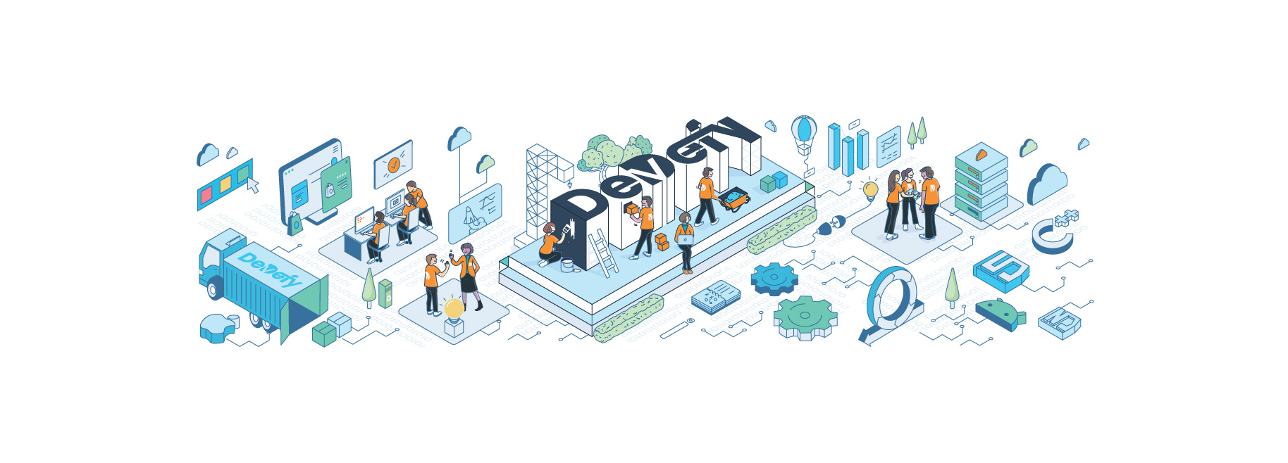 Isometric wall art design 2d isometric commition work community contribution isometric office wall open for work team team work tech wallart workers