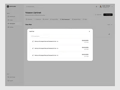 Dashboard UXUI - Audit Trail Model audit trail audit trail design audit trail ui clean dashboard design system modal ui product design saas settings settings page ui settings ui