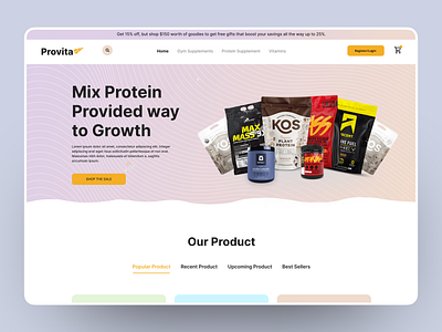 Supplement and Protein Website fitness graphic design gym landingpage motion graphics nutrition protein redesign supplement uiux website websites wellness