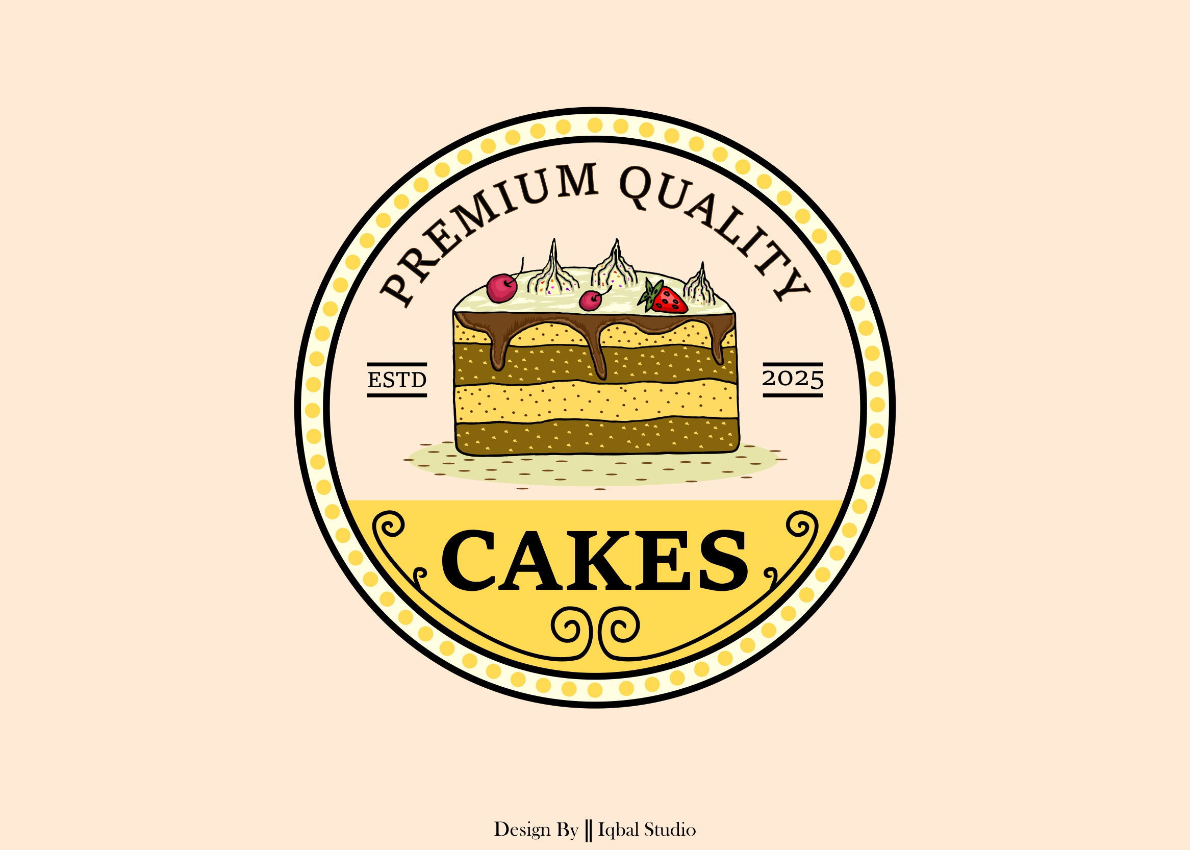 cake logo design badge logo branding branding design cake logo cakes vintage design dribble graphic design logo vintage vintage cake vintage logo