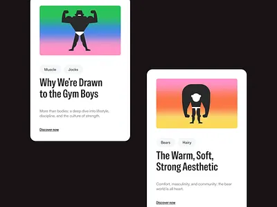 Tribl App Design app bear blog brand branding chat colorful community design friendly fun gradient graphic design illustration jock lgbt post queer social vector