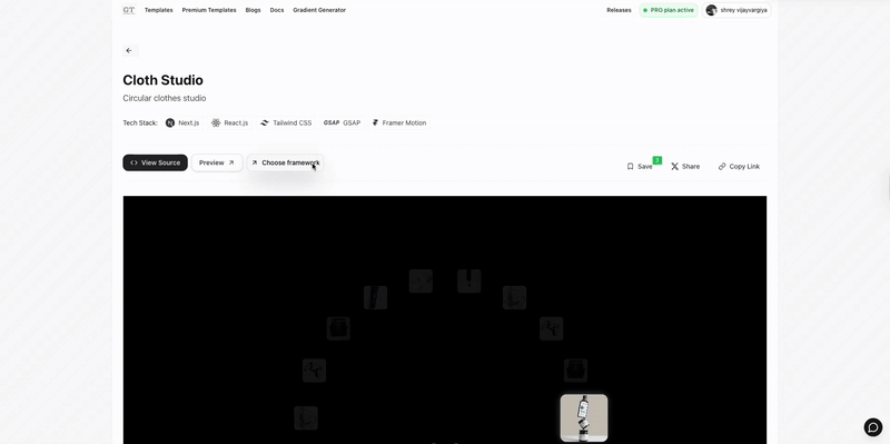 Gettemplate.website motion graphics ui