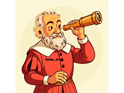 Man in Red Dress Holding a Telescope cartoon character course creative discovery education educational experiment idea imagination innovation invention lab learning professor researcher school science scientist technology