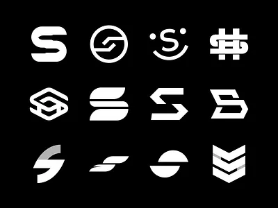 S Logo Portfolio 2025 Black and White design geometric initial letter s line logo logos modern logo negative space pictorial mark s letter s logo simple logo timeless