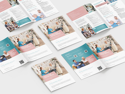 Home Based Healthcare Brochure bifold booklet brochure design flyer graphic design graphicdesign health healthcare illustration marketing
