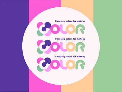 Choosing colors for makeup design icon illustration logo typography логотип типография