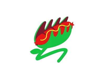 Venus Flytrap Hot Dog Logo branding business logo colorful contemporary design drawing elegance fun graphic design illustration logo logoground logomaker ui