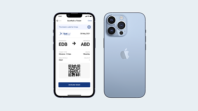 ScotRail: e-Ticket mobile app design concept design ui