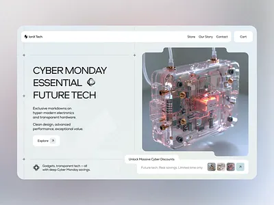 Cyber Monday Promo Page Design black friday blackfriday cyber monday digital commerce e commerce e commerce uiux e commerce website ui ecommerce landing page ecommerce uiux ecommerce website marketing page marketing page design online shop online store online store design promo page promotional page promotional website shopping website tech store