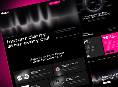 Website for a B2B AI tool ai branding design landing page minimal saas saas website ui ui elements ux uxdesign website ai