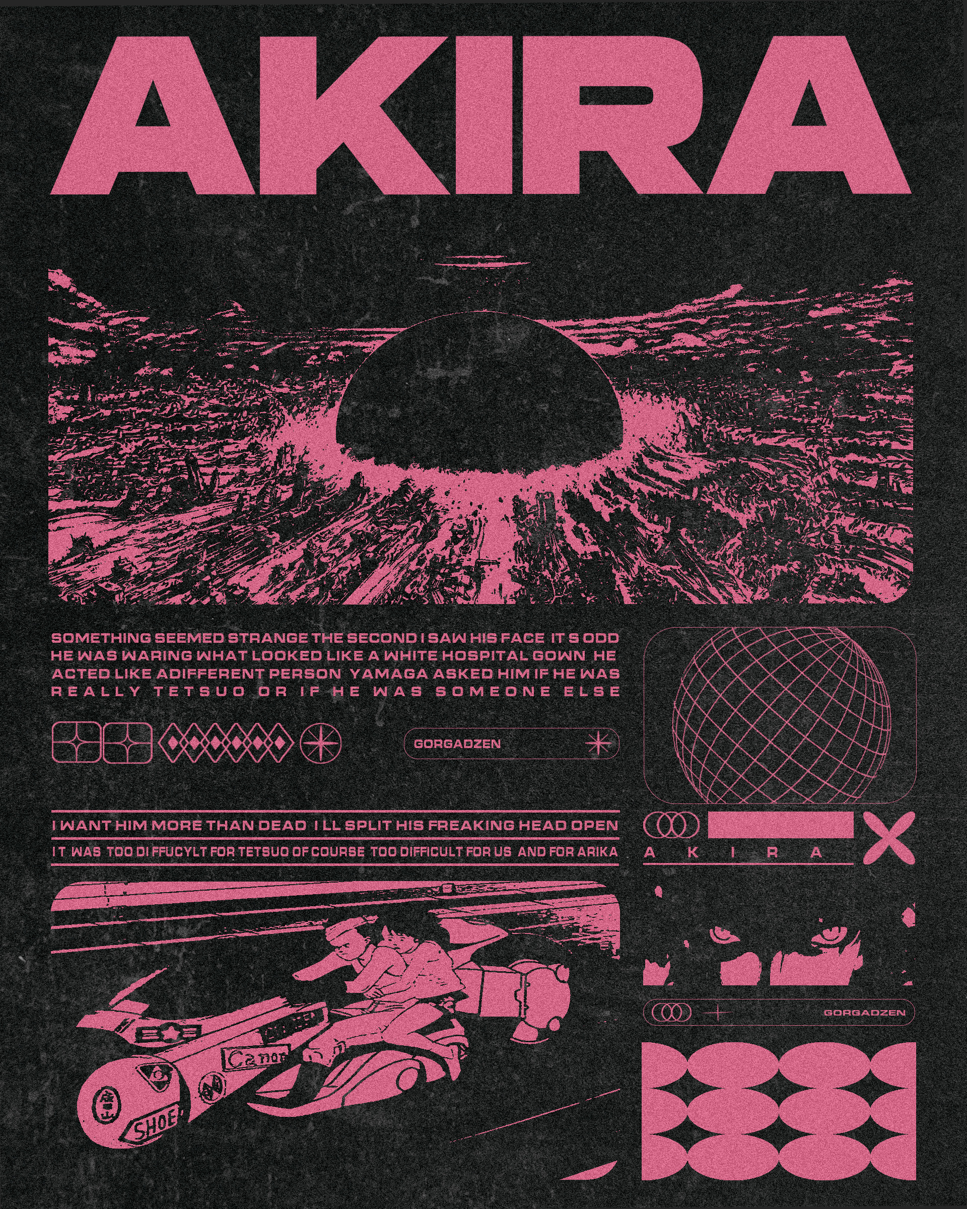 AKIRA brutalism graphic design photoshop poster posterdesign
