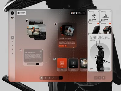 SAMUR.AI - AI Assistant Builder ai aiassistant builder dashboard design figma saas samurai ui uitrends ux web design webapp