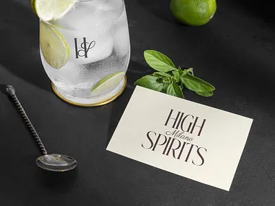 High Spirits Milano — Luxury Bar Branding by Out of Form bar visual identity brand concept brand identity project cocktail bar branding creative direction editorial design hospitality branding line art illustration logo design luxury branding milan design monogram design moody photography packaging design premium brand identity restaurant branding speakeasy aesthetic whiskey label design