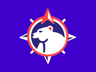 North Polar Bear Logo branding business logo compass contemporary design drawing elegance graphic design illustration logo logoground logomaker north pole polar bear ui