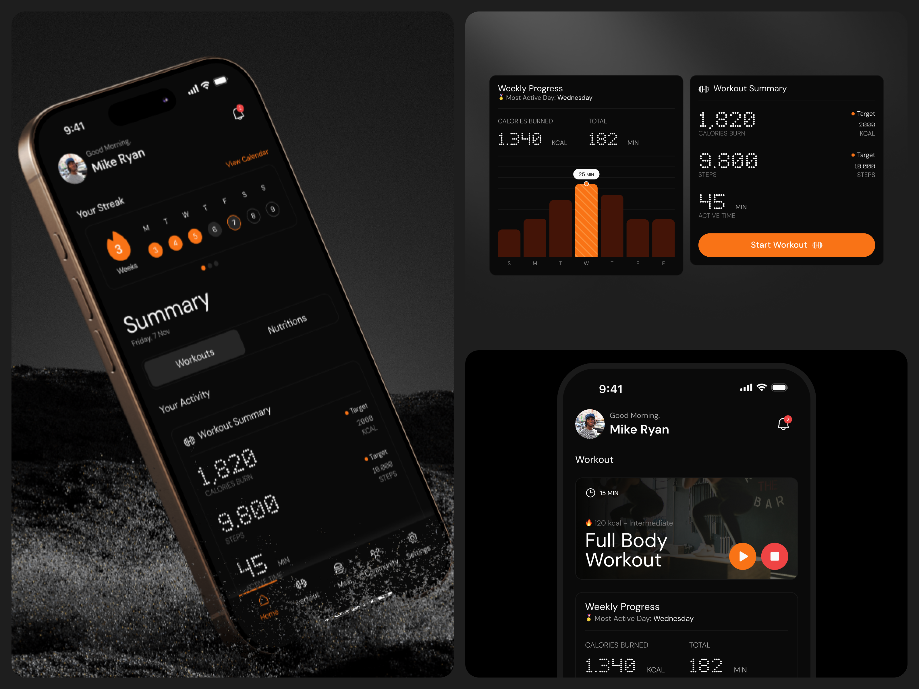 Example of FitFlow – Fitness & Nutrition App