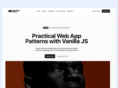 Transition School Landing Page