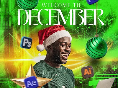December New Month Design branding graphic design