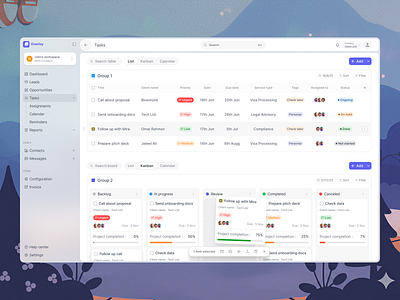 CRM Dashboard UI - Leads & Tasks crm crm dashboard dashboard dashboard ui design lead minimal sales ui ui design ui ux uiux ux ux design