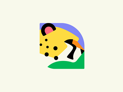 Cheetah animal animal logo branding cheetah cheetah logo colorful feline flat geometric icon identity illustration logo mark mascot logo minimal nature speed symbol wildlife