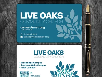 LiveOaks business card design. businesscard