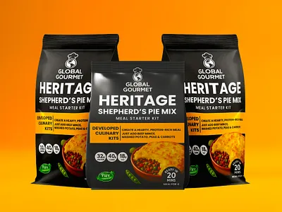 Food Pouch Packaging Design for Meal Kit Brand attractive pouch food label food label design food packaging food packaging design label label design packaging packaging design pouch pouch design pouch label pouch label design pouch packaging pouch packaging design product design product label product label design product packaging product packaging design