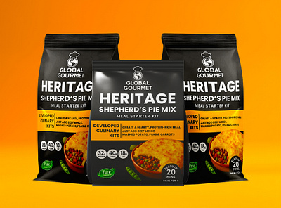 Food Pouch Packaging Design for Meal Kit Brand attractive pouch food label food label design food packaging food packaging design label label design packaging packaging design pouch pouch design pouch label pouch label design pouch packaging pouch packaging design product design product label product label design product packaging product packaging design