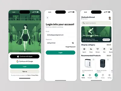 Modern Ecommerce App UI app interface blue ui design checkout flow clean ui ecommerce app filter ui minimal design mobile ecommerce mobile shopping modern ui online store app product details product grid product listing search ui shop app ui shopping cart shopping experience ui ux design user friendly app