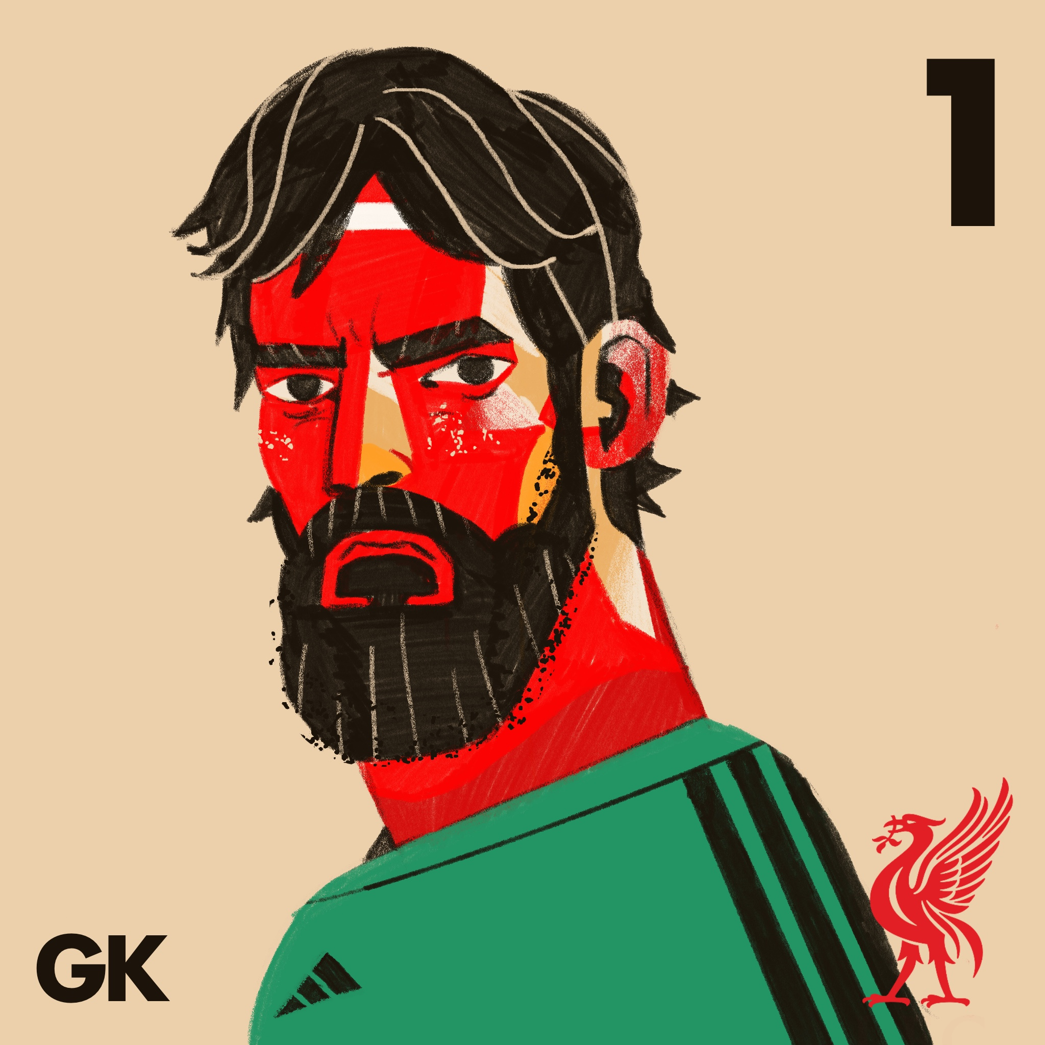 Allison & Van Dijk - FC Liverpool - Cool Portraits character fc liverpool fc liverpool portraits football football portraits illustrated faces illustration illustration style illustrator liverpool people portrait portrait illustration procreate soccer soccer portraits