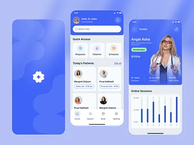 Next-Gen Doctor App | UX/UI for Consultations Dashboard profile app design appointment app design doctor app doctor dashboard doctor profile health ui healthcare app healthtech hospital app medical app medical dashboard medtech mobile ui modern app design patient management product design telehealth telemedicine ui